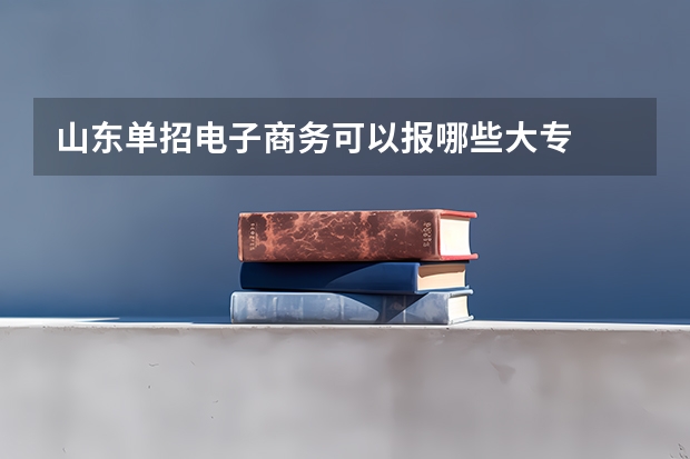 山东单招电子商务可以报哪些大专