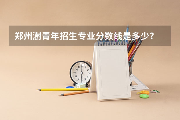 郑州澍青年招生专业分数线是多少？