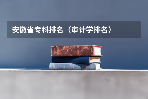 安徽省专科排名（审计学排名）