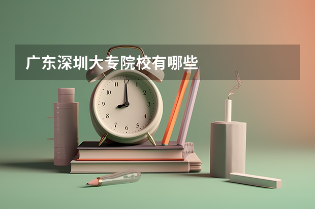 广东深圳大专院校有哪些