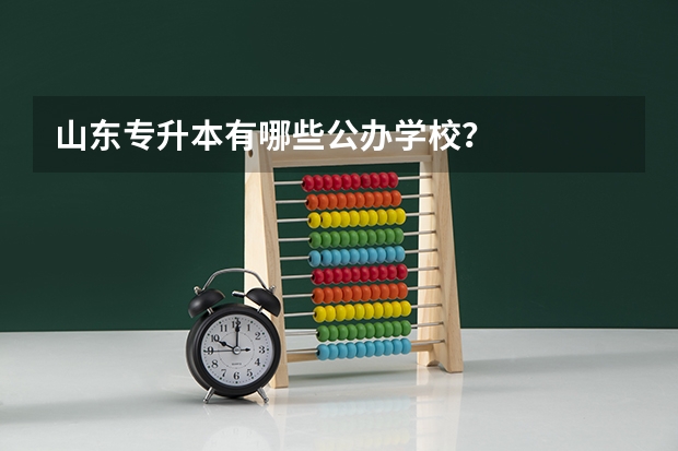 山东专升本有哪些公办学校?