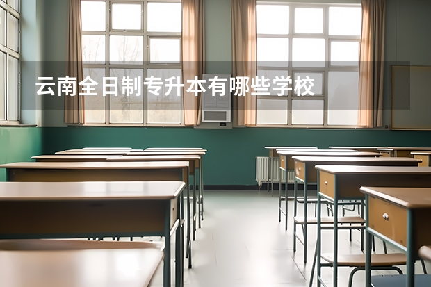 云南全日制专升本有哪些学校