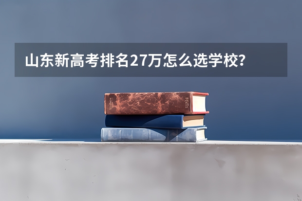 山东新高考排名27万怎么选学校？