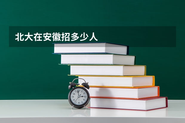 北大在安徽招多少人