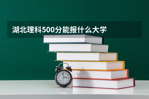 湖北理科500分能报什么大学