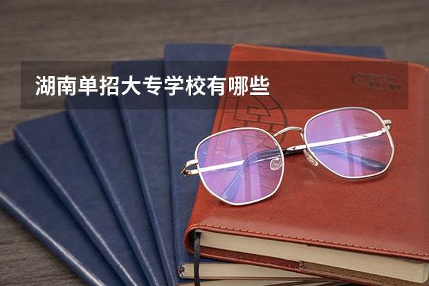 湖南单招大专学校有哪些