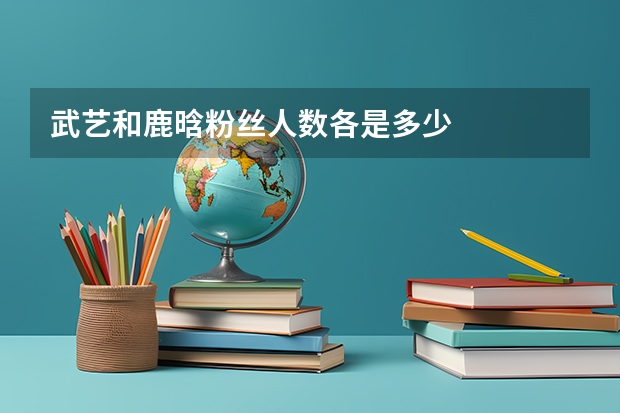 武艺和鹿晗粉丝人数各是多少